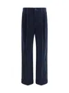 Valentino Trousers Featuring Pleated Design And Belt Loops In Blue