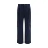 Valentino Trousers Featuring Pleated Design And Belt Loops In Blue