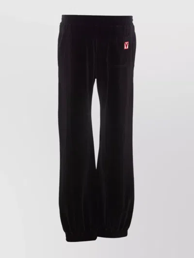 Valentino Velvet Pants With Elasticized Waist And Cuffs