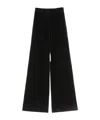 Valentino Velvet Track Pants In Black