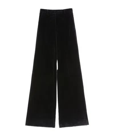 Valentino Velvet Track Pants In Black