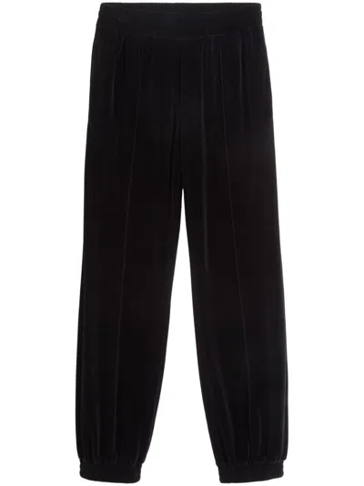 VALENTINO VELVET TRACK PANTS - MEN'S - COTTON/POLYAMIDE