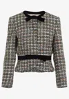Valentino Garavani Multicolored Patterned Wool-blend Jacket In Multi