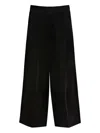 Valentino Straight-leg Velvet Pants In Black