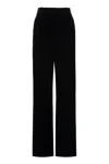 Valentino Garavani Velvet Trousers In Black