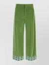 Valentino Garavani Velvet Trousers With Jacquard Hem