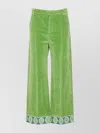Valentino Garavani Velvet Trousers With Jacquard Hem