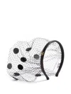 Valentino Velvet With Veil Headband In Black