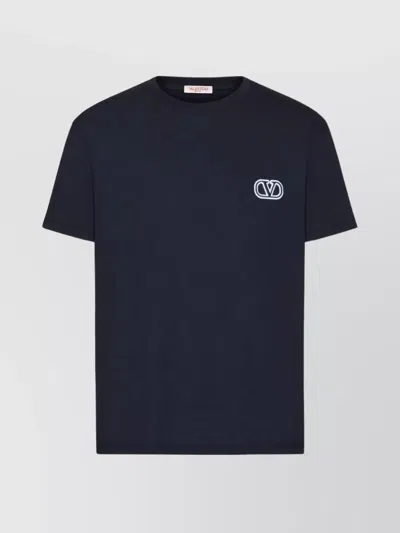 Valentino Versatile Crew Neck T-shirt In Blue