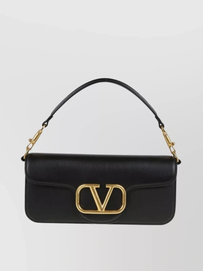 Valentino Garavani Versatile Rectangular Calfskin Bag In Black