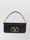 Valentino Vlogo Loco Leather Shoulder Bag In Black