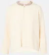 Valentino Embellished Virgin Wool Sweater In Neutral