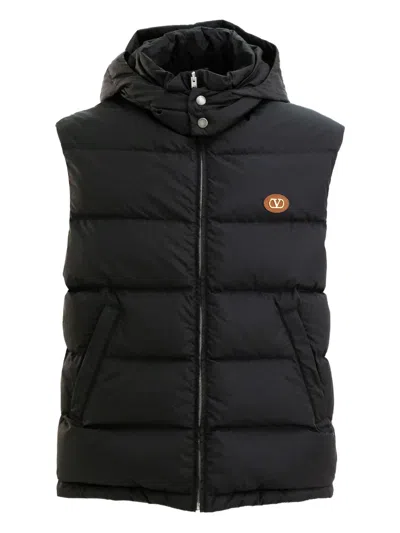 Valentino Garavani Padded Vest With High Neck In Black