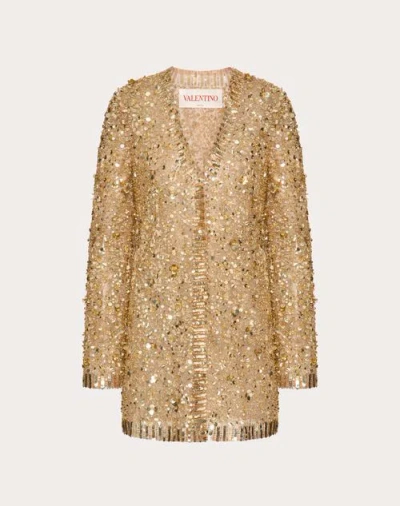Valentino Sequined Blazer In Neutrals