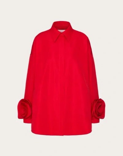 Valentino Veste En Micro Faille Femme Rouge 48