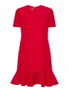 Valentino Kurzes Crepe Couture Kleid Frau Rot 38 In Rojo