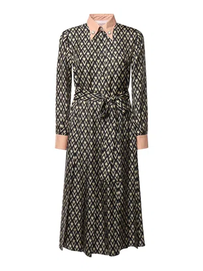VALENTINO VESTIDO MIDI - NEGRO