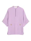 Valentino Light Purple Vlogo Mini Dress In Light Purple