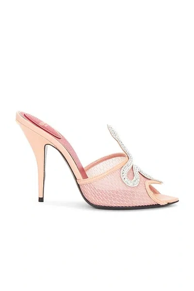 Valentino Garavani Vg Coeur Vipere 105 Mule In Pink