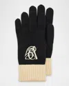 Valentino Vg Embroidered Knit Gloves
