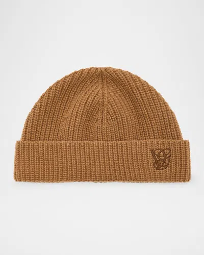 Valentino Garavani Vg Embroidered Wool Knit Beanie