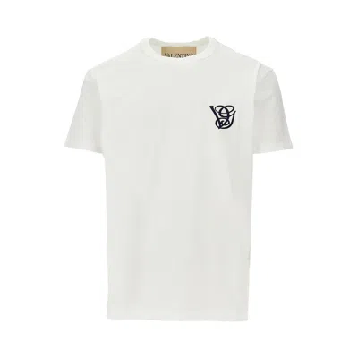 Valentino Cotton T-shirt With Vg Patch In White