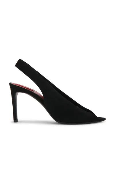 Valentino Garavani Vg Revele Open Toe 85 Slingback In Black
