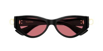 Valentino Vg0014s 002 Women's Sunglasses  Size 54 In Black