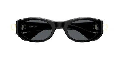 Valentino Vg0015s 001 Women's Sunglasses  Size 52 In Black