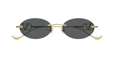 Valentino Vg0032s 001 Women's Sunglasses  Size 53 In Gold