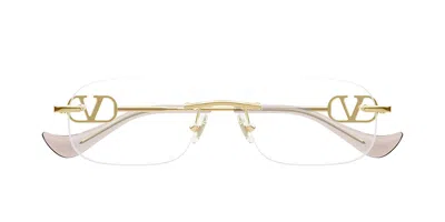 Valentino Garavani Vg0034o 002 Women's Glasses  Size 53 - Free Lenses - Blue Light Block Available In Gold