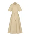 Valentino Cotton-linen V-detail Shirt Dress In Nude