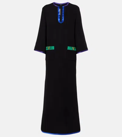 Valentino Vgold Cady Couture Midi Dress In Black