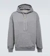 Valentino Logo Plaque Drawstring Hoodie In Grau