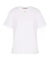 Shop Valentino Jersey Cotton T-shirt In White