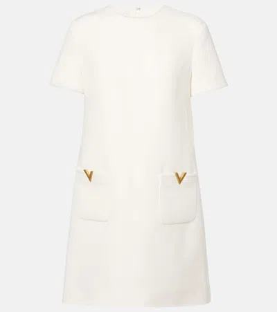 Valentino Vgold Crepe Couture Minidress In White