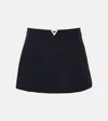 Valentino Vgold Crêpe Couture Miniskirt In Blue
