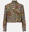 Valentino Vlogo Floral Jacquard Single-breasted Jacket In Multi