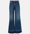 Valentino High-rise Wide-leg Jeans In Blau