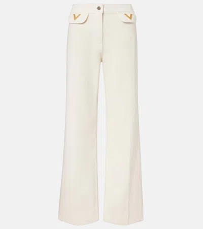 Valentino Vgold Low-rise Wide-leg Jeans