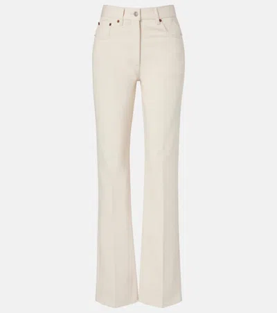 Valentino Vgold Straight Jeans In White