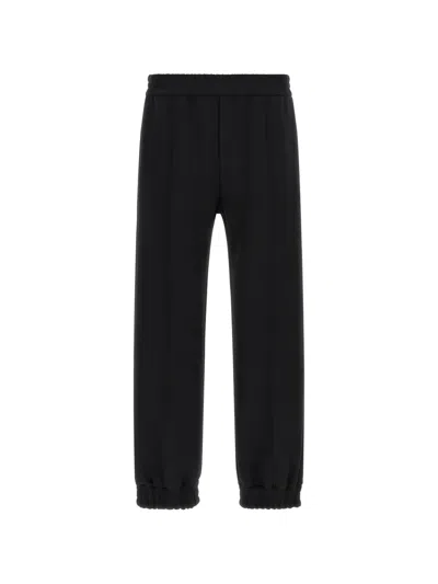 Valentino Jersey Joggers Elastic Waistband Cuffed Hem In Black