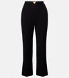 Valentino Tailored Trousers Belt Loops Gold Tone Detail In Black