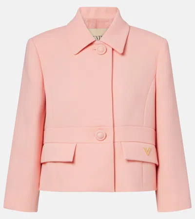 Valentino Vgold Virgin Wool Jacket In Pink