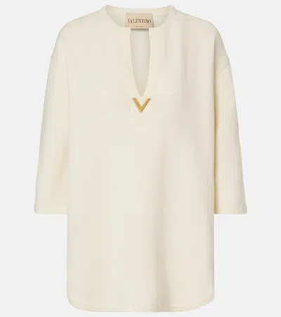 Valentino Vgold Virgin Wool Sweater In Gray