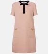 Valentino Vgold Wool-blend Tweed Minidress In Pink