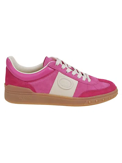 VALENTINO GARAVANI VALENTINO VIBRANT PINK CALF SUEDE SNEAKERS