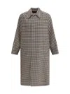 Valentino Coat With Vichy Pattern In Cotton And Wool