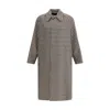 Valentino Coat With Vichy Pattern In Cotton And Wool In Multi
