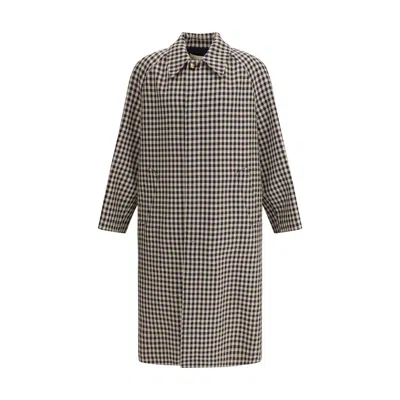 Valentino Vichy Check Coat In Multi